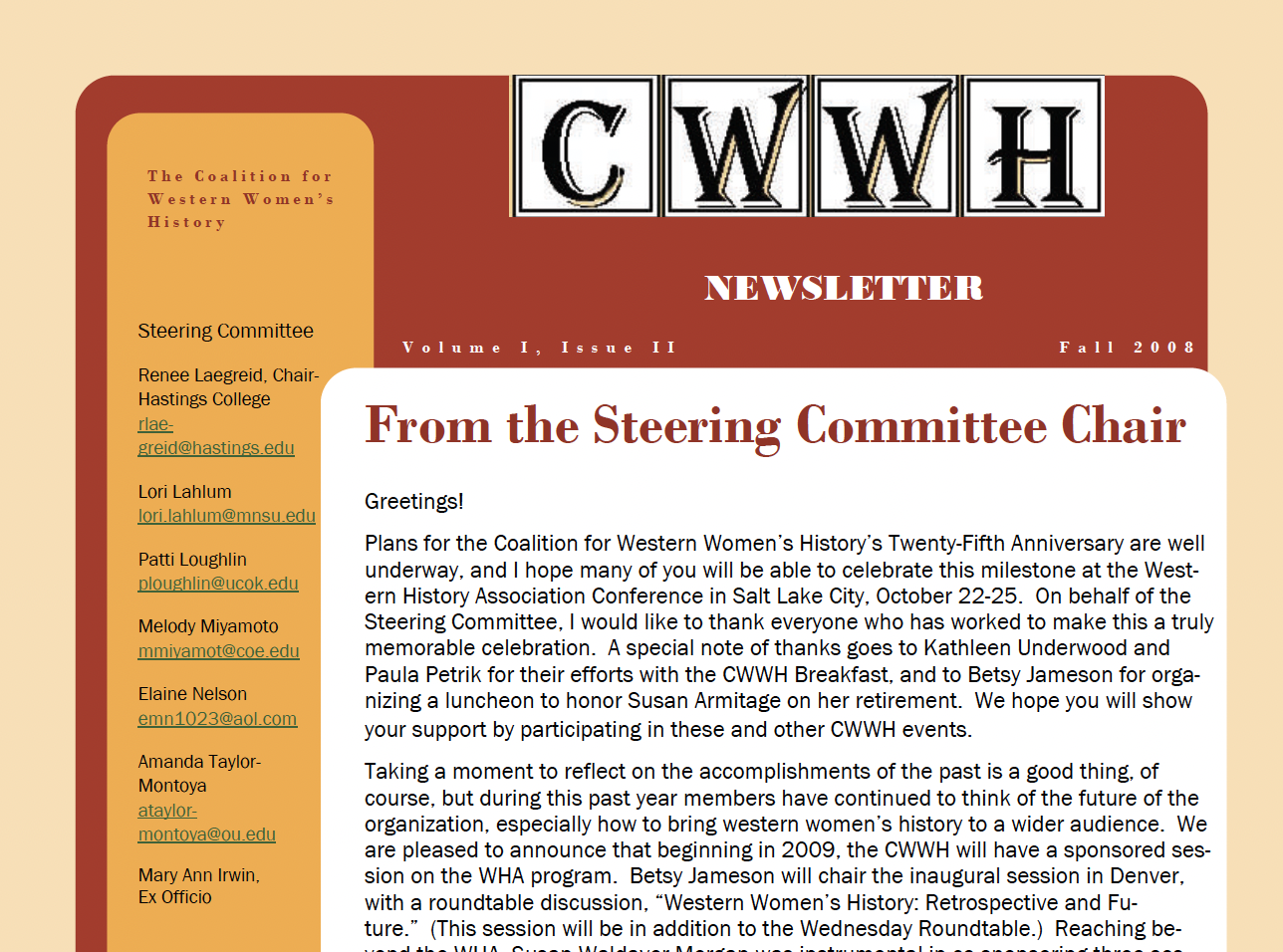 newsletter header from 2008
