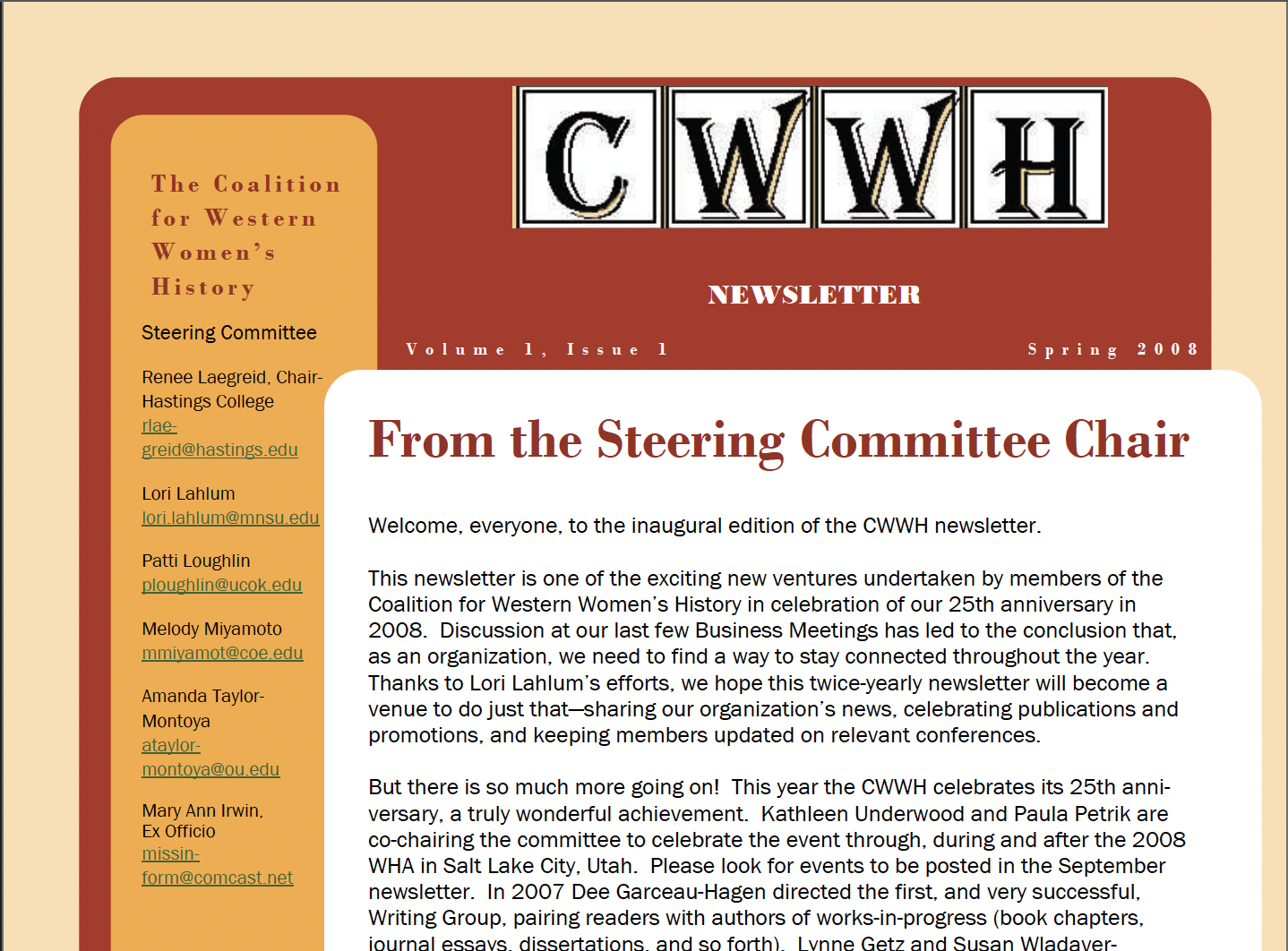 header of cwwh newsletter